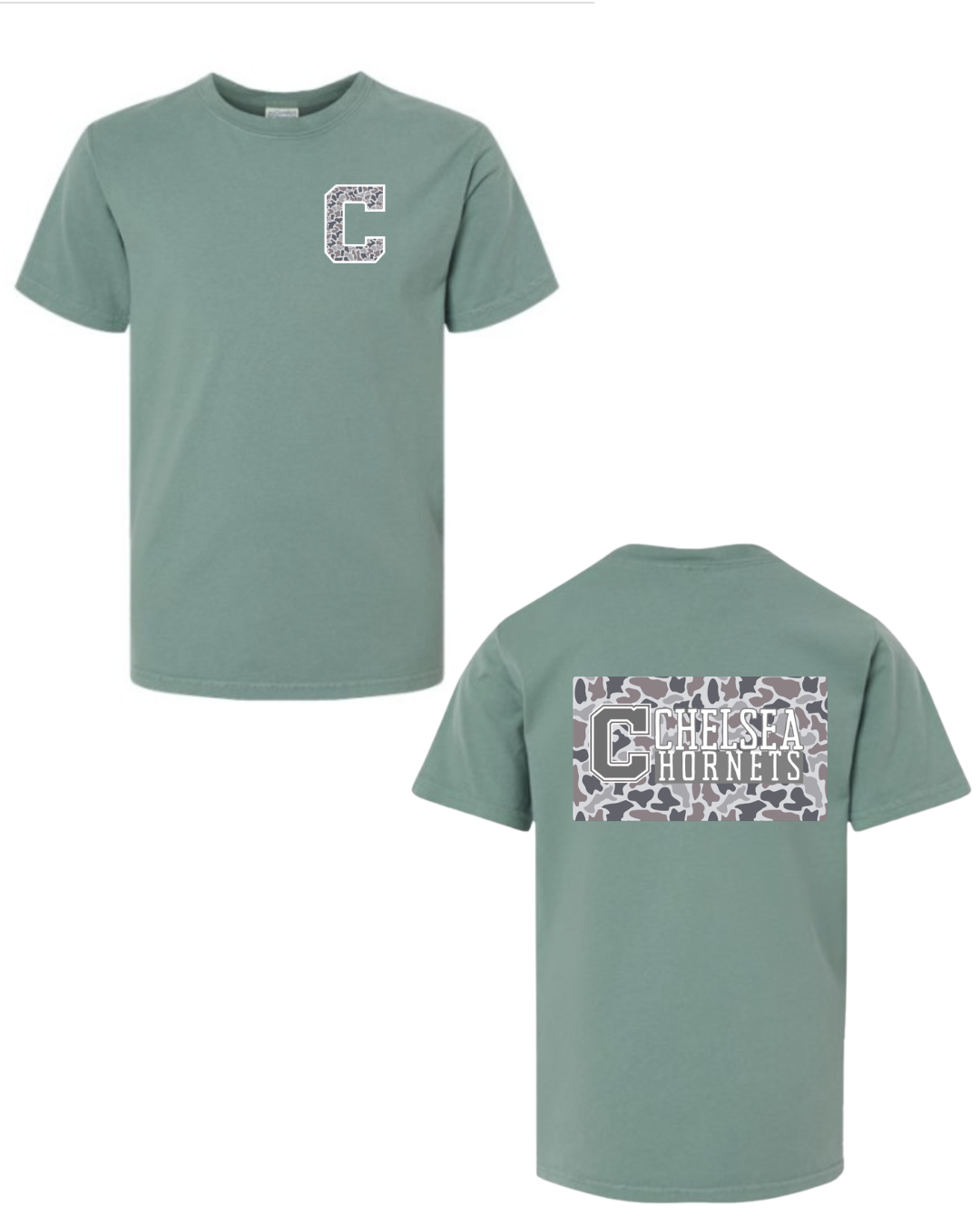 Garment Dyed Camo Chelsea Tee