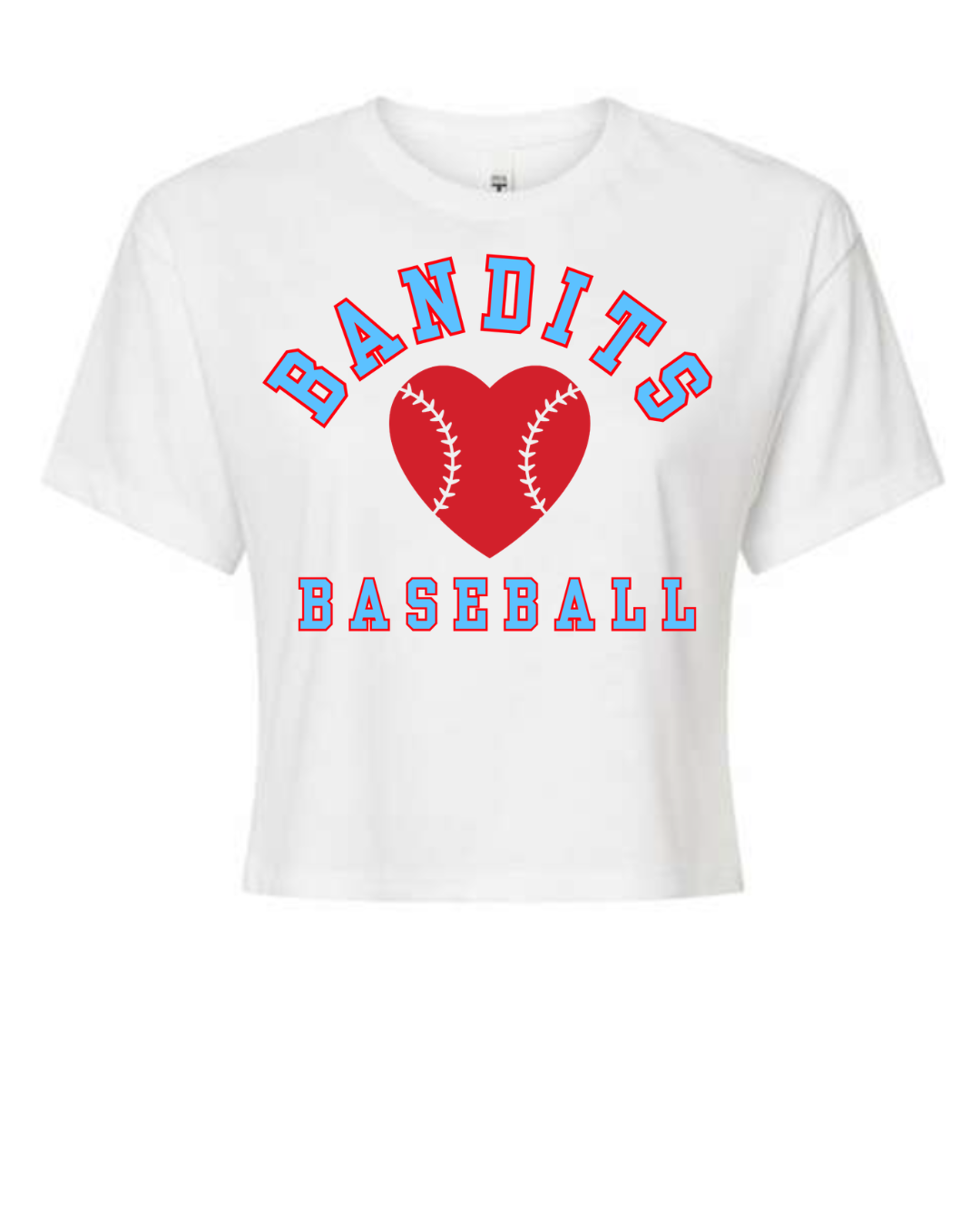 Girls Bandits Heart Baseball Active Tee
