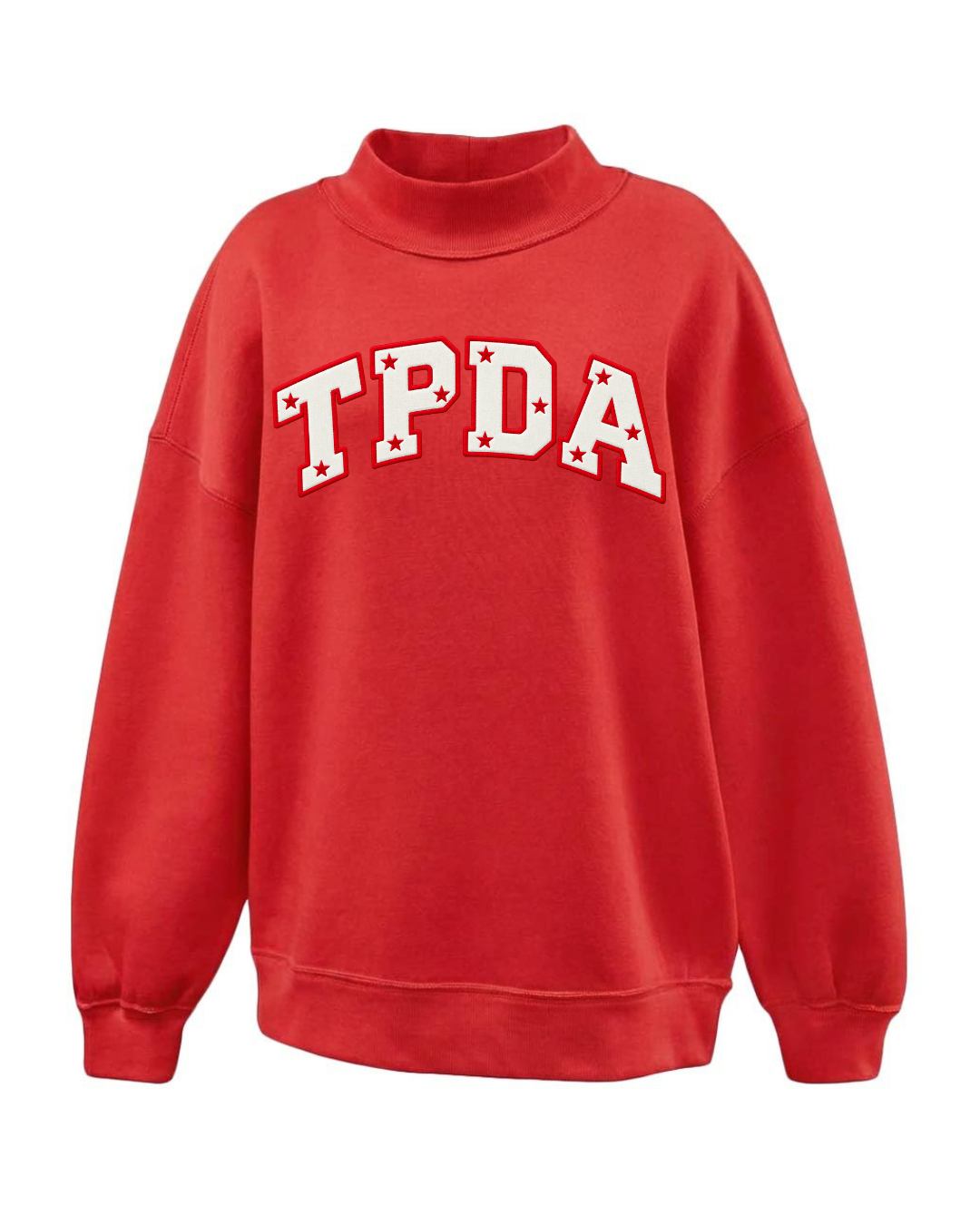 Adult Star Print Mockneck Sweatshirt